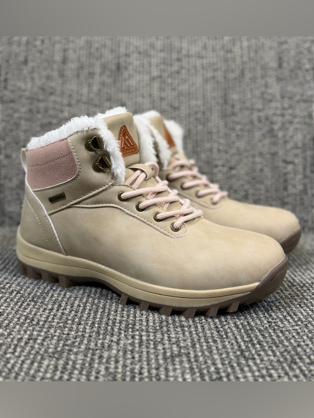 Mishansha Waterproof Faux Fur Winter Hiking Boots Women’s US 9.5 EU 40